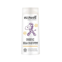 Ecowell Organic Baby Shampoo 300ml - Gentle, Natural Hair & Body Wash for Sensitive Skin - Paraben & SLS Free - Prevents Cradle Cap