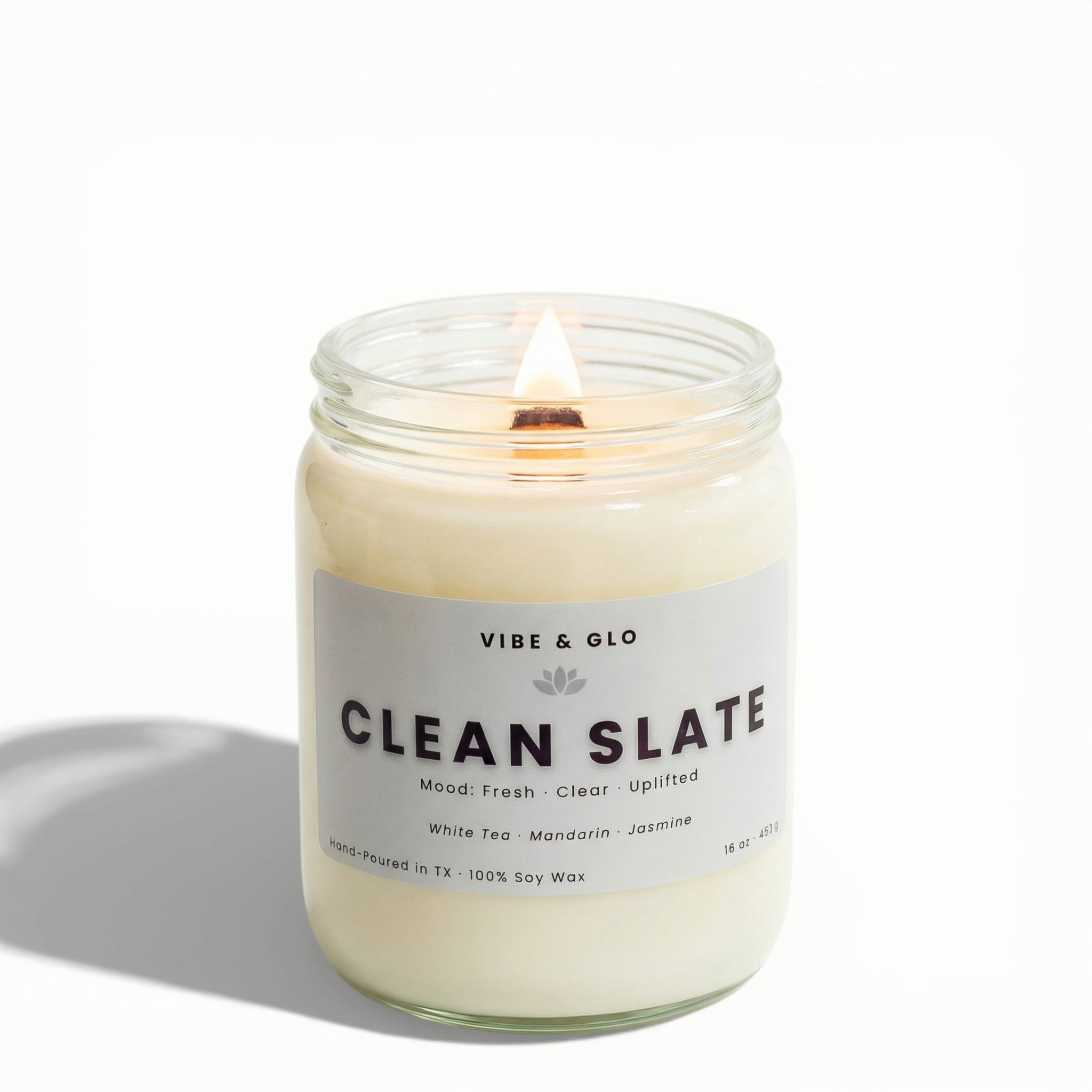Clean Slate – White Tea & Jasmine Soy Candle - BIG FRENCHIES