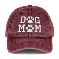 Dog Mom Vintage Cotton Twill Cap