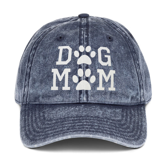 Dog Mom Vintage Cotton Twill Cap