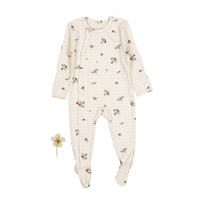 The Printed Snap Romper - Vintage Floral