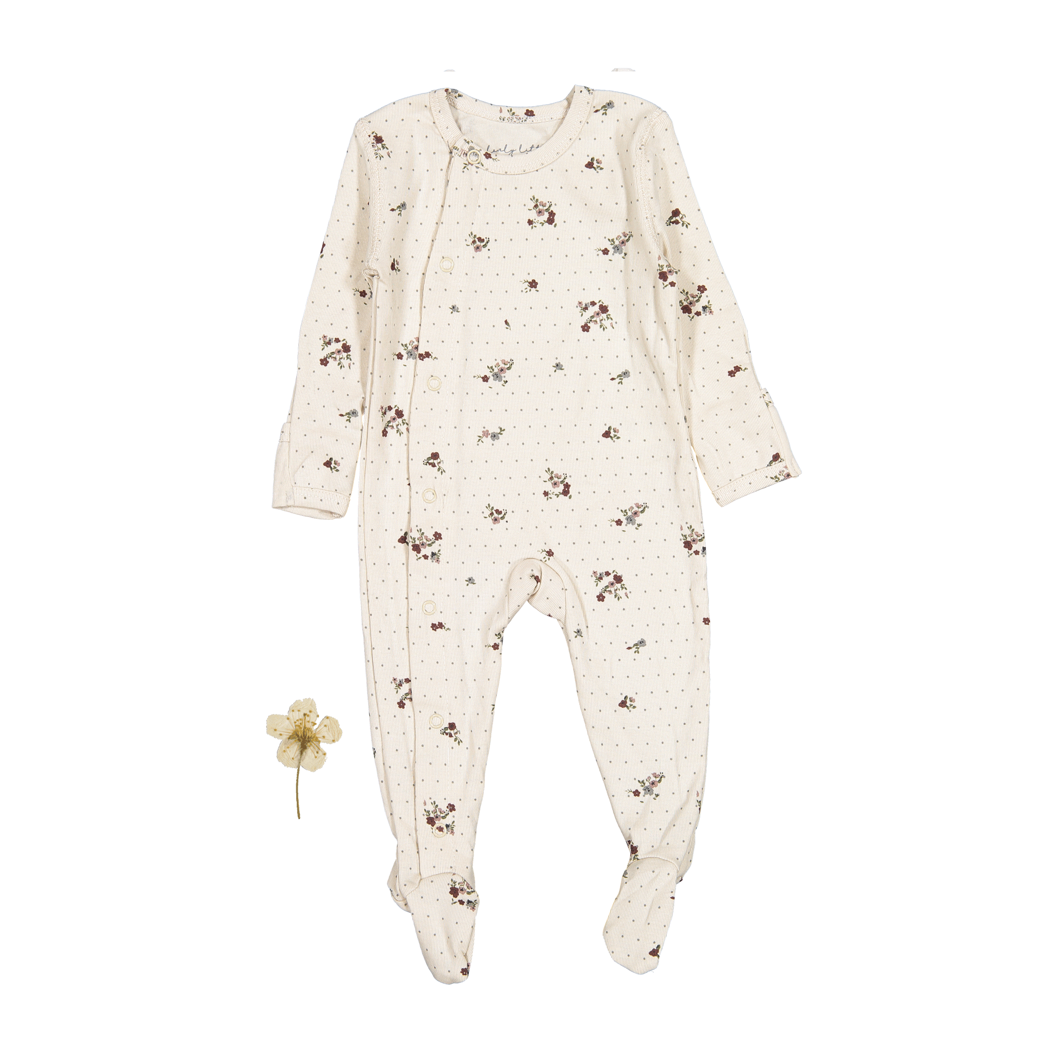 The Printed Snap Romper - Vintage Floral