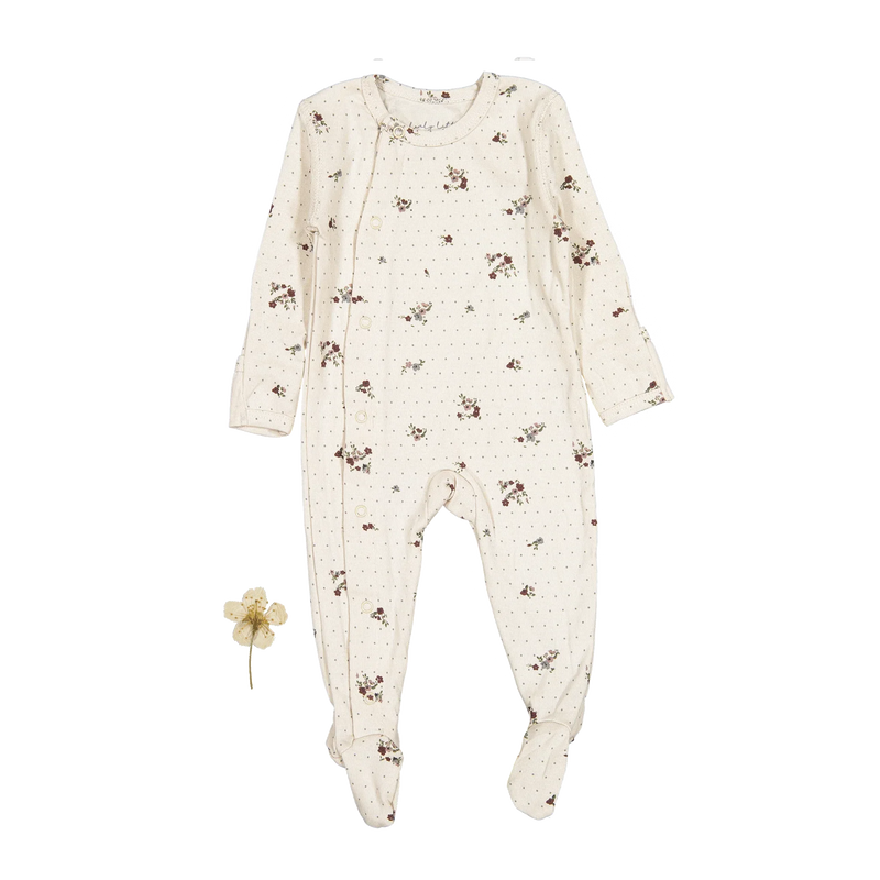 The Printed Snap Romper - Vintage Floral - BIG FRENCHIES