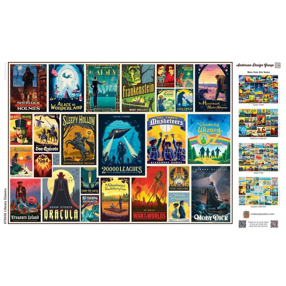 Vintage Posters - Literary Classics 1000 Piece Jigsaw Puzzle | Masterpieces Puzzles - BIG FRENCHIES