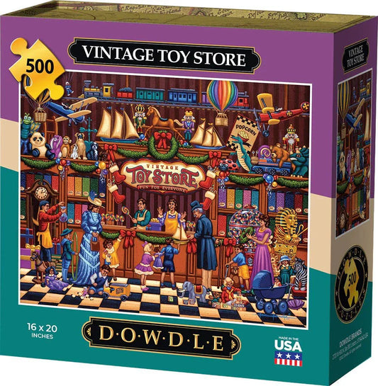Vintage Toy Store 500 Piece Jigsaw Puzzle by Dowdle - BIG FRENCHIES