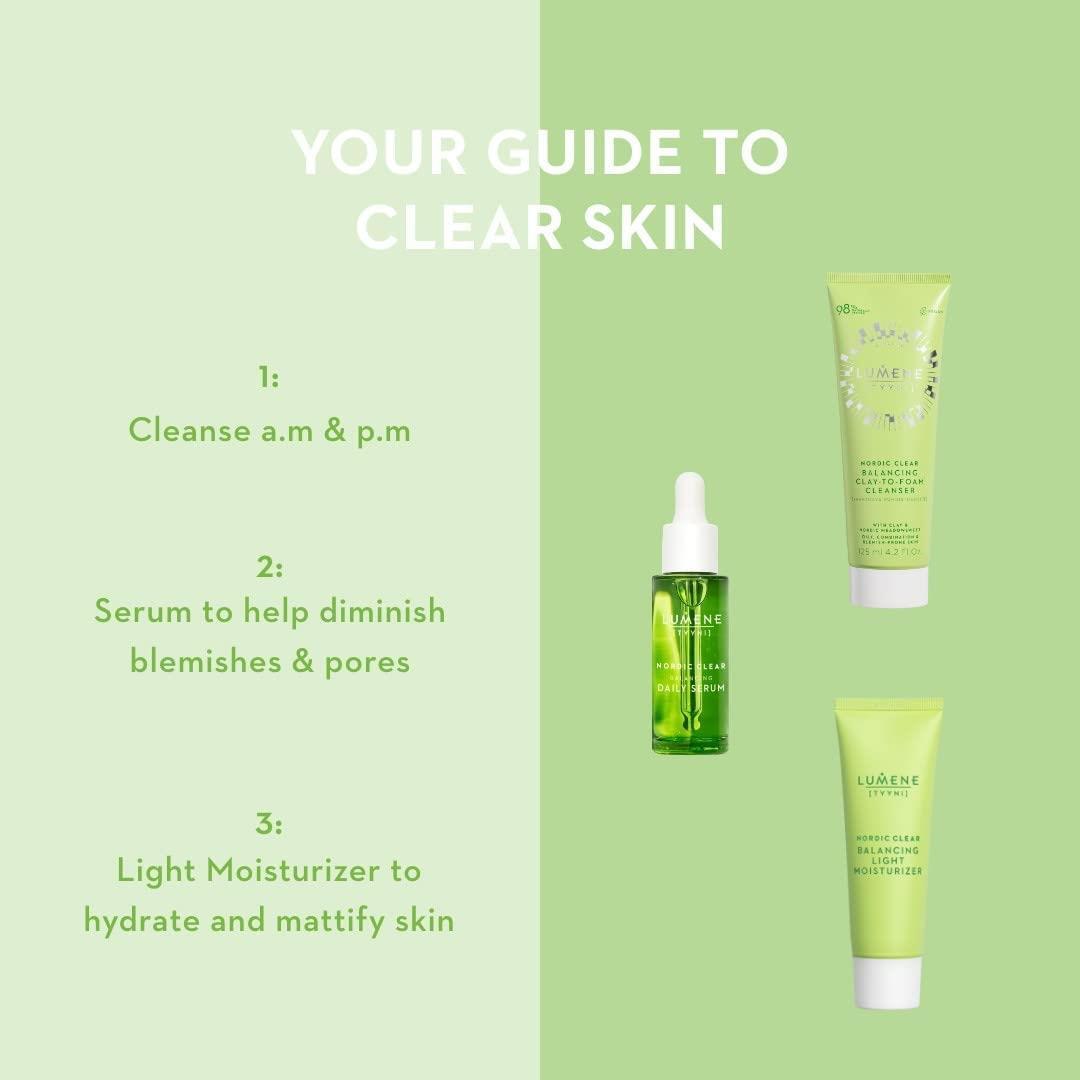 Lumene Organic Water-Based Moisturizer for Oily & Combination Skin - Hydrating, Anti-Wrinkle, Paraben & Sulfate-Free
