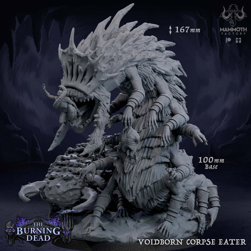 Voidborn Corpse Eater (Eldritch Demon Worm Epic Boss)-3D Printed Miniatures-BIG FRENCHIES-All Systems Go Games