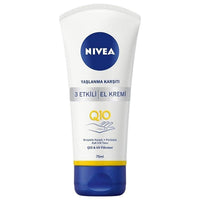 Nivea Anti-Aging Hand Cream with Q10 Formula - Moisturizing, UV Protection, Non-Greasy Hand Care for Dry Hands