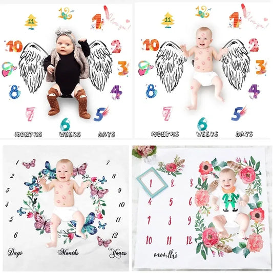 Newborn Baby Milestone Photography Blanket - # BAGE41110002 - BIG FRENCHIES