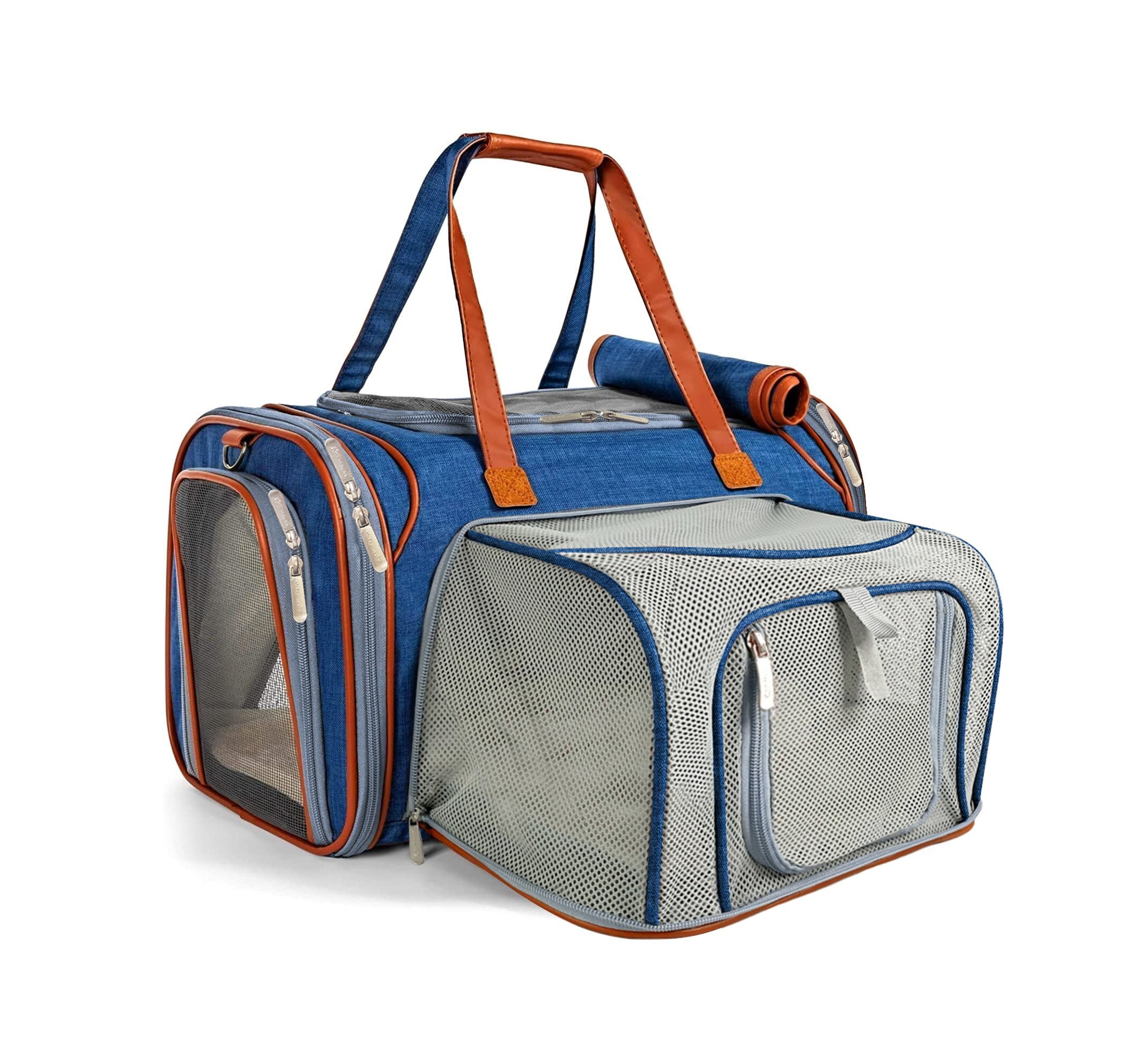 Mr. Peanut's Gold Series Mini Size Airline Compliant Expandable Pet Carrier - BIG FRENCHIES