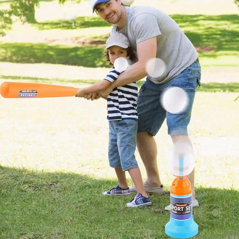 Children's Baseball Launcher Toy Set Baseball Tees Include 3 Balls Launcher Outdoor Sports Automatic Ball Toys Gifts for Toddler - # BOT&G521510002 - BIG FRENCHIES