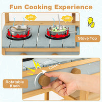 Costway Outdoor Kids Mud Kitchen with Faucet and Water Box