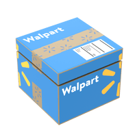 Walpart Shipping Box -  Custom Printed Using LEGO® Parts (2 x 2 brick)
