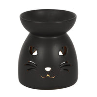 Gothic Black Cat Cut Out Oil Burner and Wax Warmer - BIG FRENCHIES