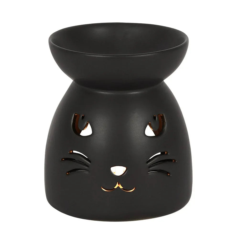 Gothic Black Cat Cut Out Oil Burner and Wax Warmer - BIG FRENCHIES