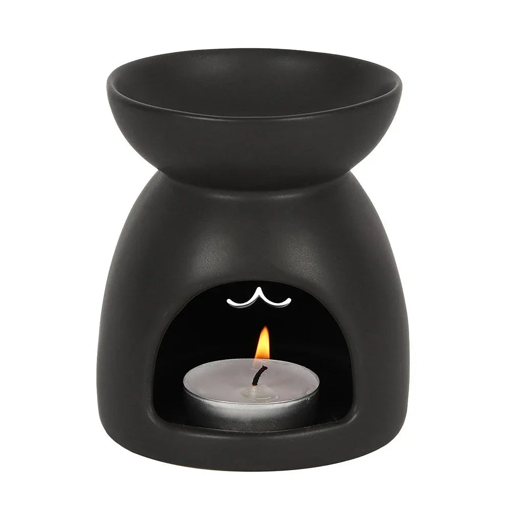 Gothic Black Cat Cut Out Oil Burner and Wax Warmer - BIG FRENCHIES