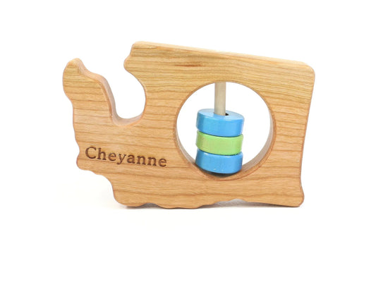 Washington State Wooden Baby Rattle™ - BIG FRENCHIES