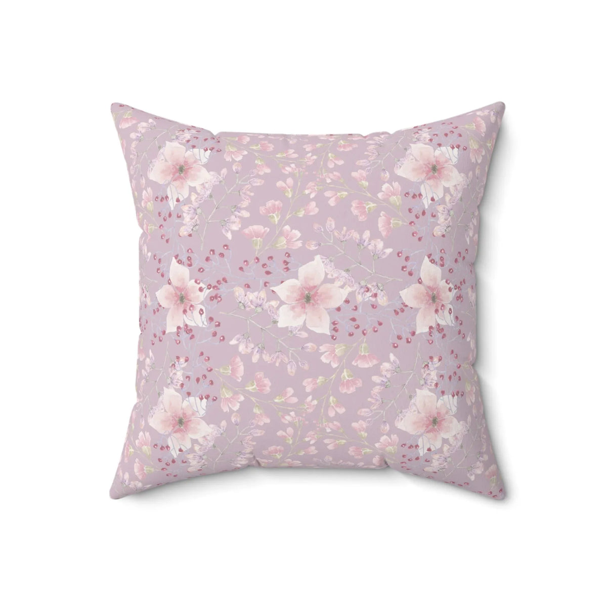 Watercolor Dinosaur Pillow, Brachiosaurus in Botanical Bouquet - BIG FRENCHIES