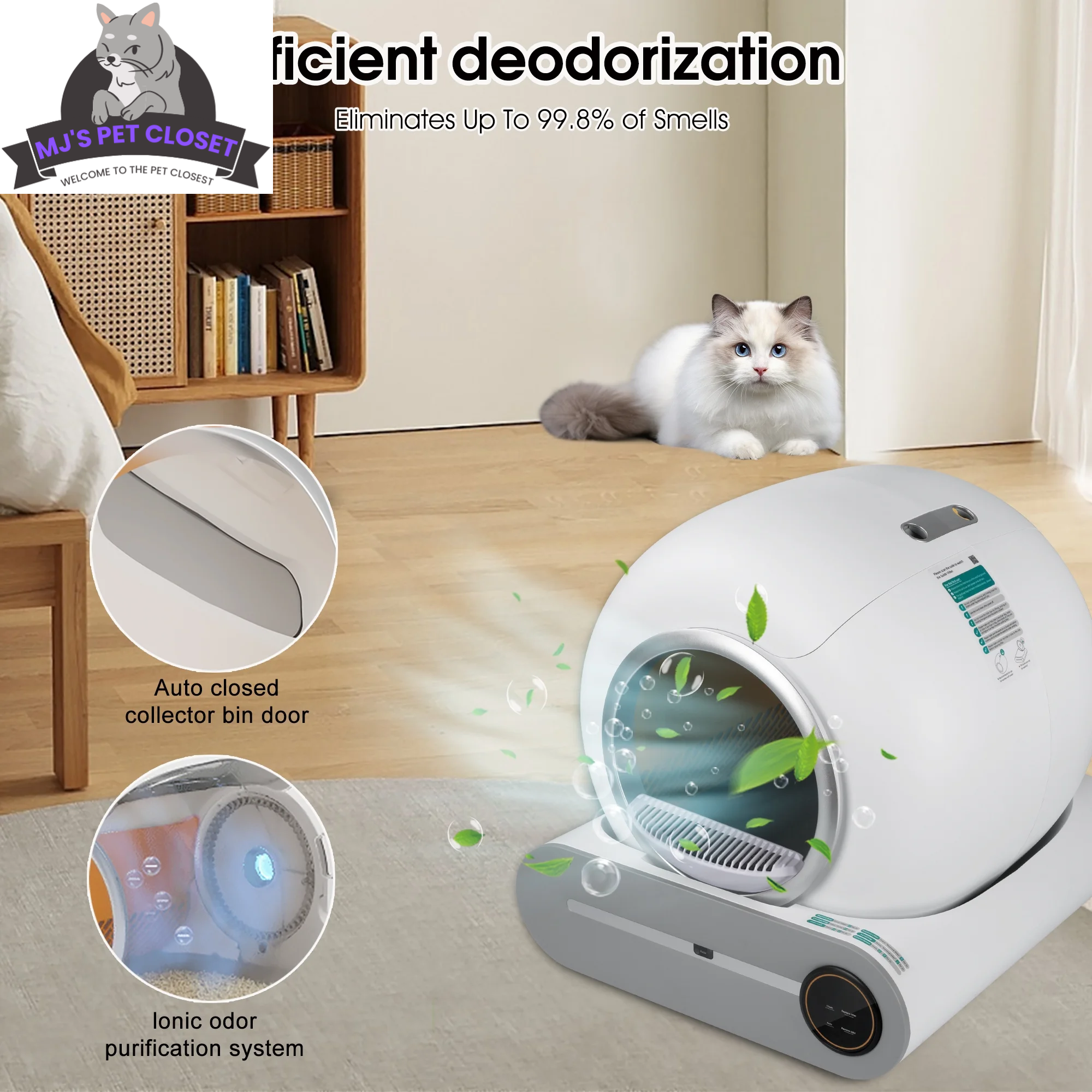 Say goodbye to messy litter! 🐾✨ Meet the Smart Self-Cleaning Litter Box with App Control and Safety Features! Perfect for busy cat parents! 😻📱 - BIG FRENCHIES