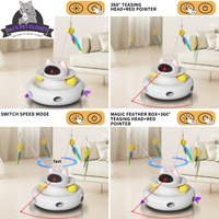 Unleash the Fun with 4-in-1 Interactive Cat Toys! 🐾🚀 Rechargeable Laser, 360° Rotation, and Exciting Track Balls for Endless Indoor Playtime! 🌟✨ - BIG FRENCHIES