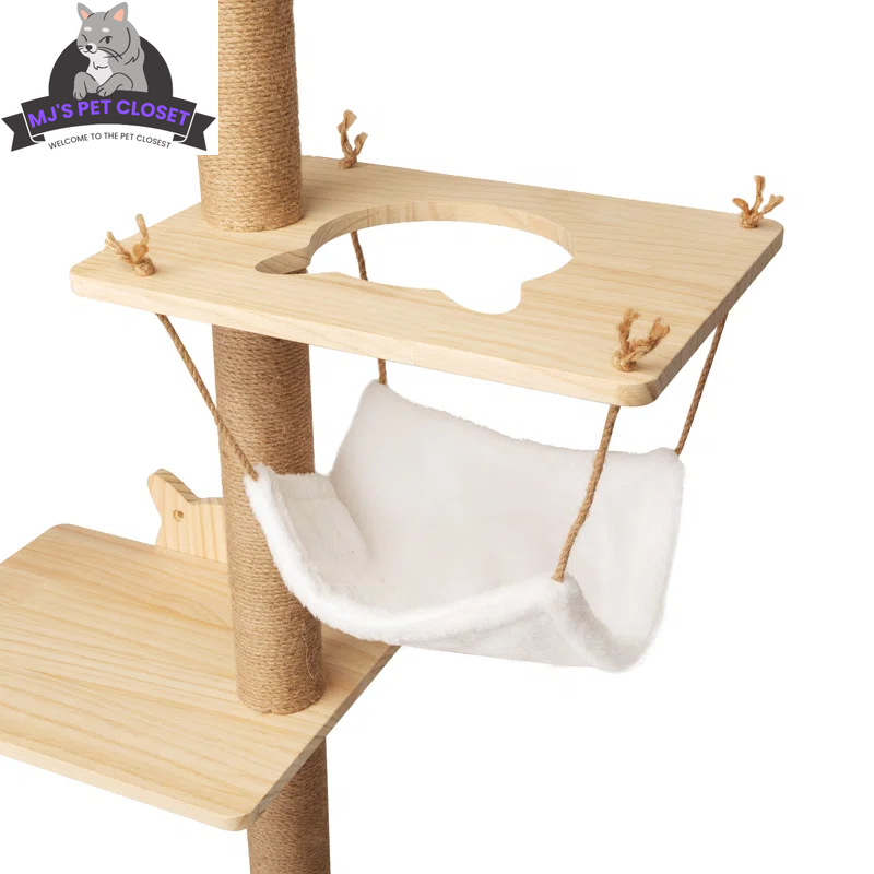 Elevate Your Cat's Playtime with the Darkiel 7-Piece Wall-Mounted Climbing Tower - BIG FRENCHIES