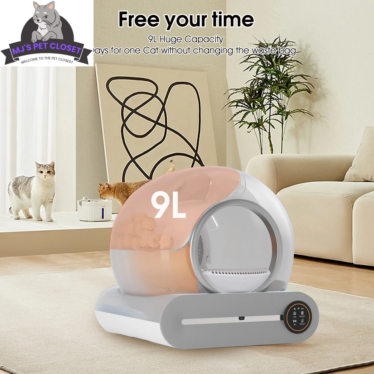 Say goodbye to messy litter! 🐾✨ Meet the Smart Self-Cleaning Litter Box with App Control and Safety Features! Perfect for busy cat parents! 😻📱 - BIG FRENCHIES