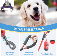 Upgrade your walks with our 2-Pack 5/6 FT Dog Leashes! 🐾✨ Featuring comfy padded handles and reflective threads for safety, perfect for all dog sizes! 🐶❤️ - BIG FRENCHIES