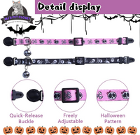 Cute & Stylish Breakaway Cat Collars! 🐾🎀 2-pack in Pink & Black Skull Design, Perfect for Your Fashionable Feline! 💖🐱 - BIG FRENCHIES