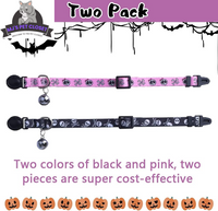 Cute & Stylish Breakaway Cat Collars! 🐾🎀 2-pack in Pink & Black Skull Design, Perfect for Your Fashionable Feline! 💖🐱 - BIG FRENCHIES