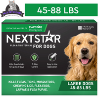 Protect Your Dog from Fleas & Ticks with NEXTSTAR: Fast-Acting 3-Month Supply for Dogs 45-88 Lbs - BIG FRENCHIES