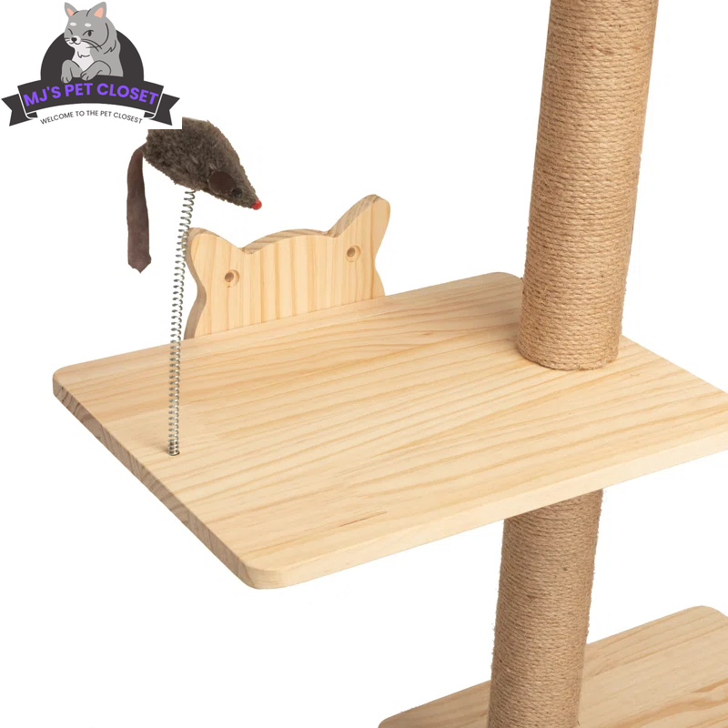 Elevate Your Cat's Playtime with the Darkiel 7-Piece Wall-Mounted Climbing Tower - BIG FRENCHIES