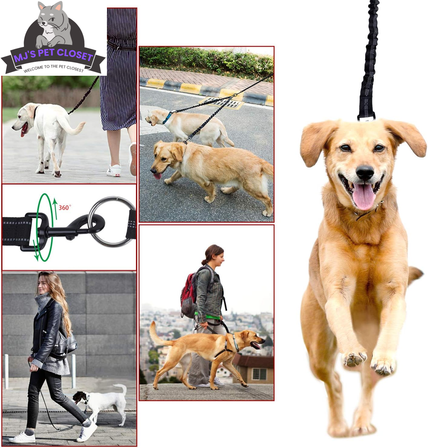 Walk Your Dogs in Style! 🐾✨ Check Out Our 360° Swivel Double Dog Leash - No Tangles, Maximum Comfort! Perfect for Two Pups Up to 200lbs! 🐶❤️ - BIG FRENCHIES
