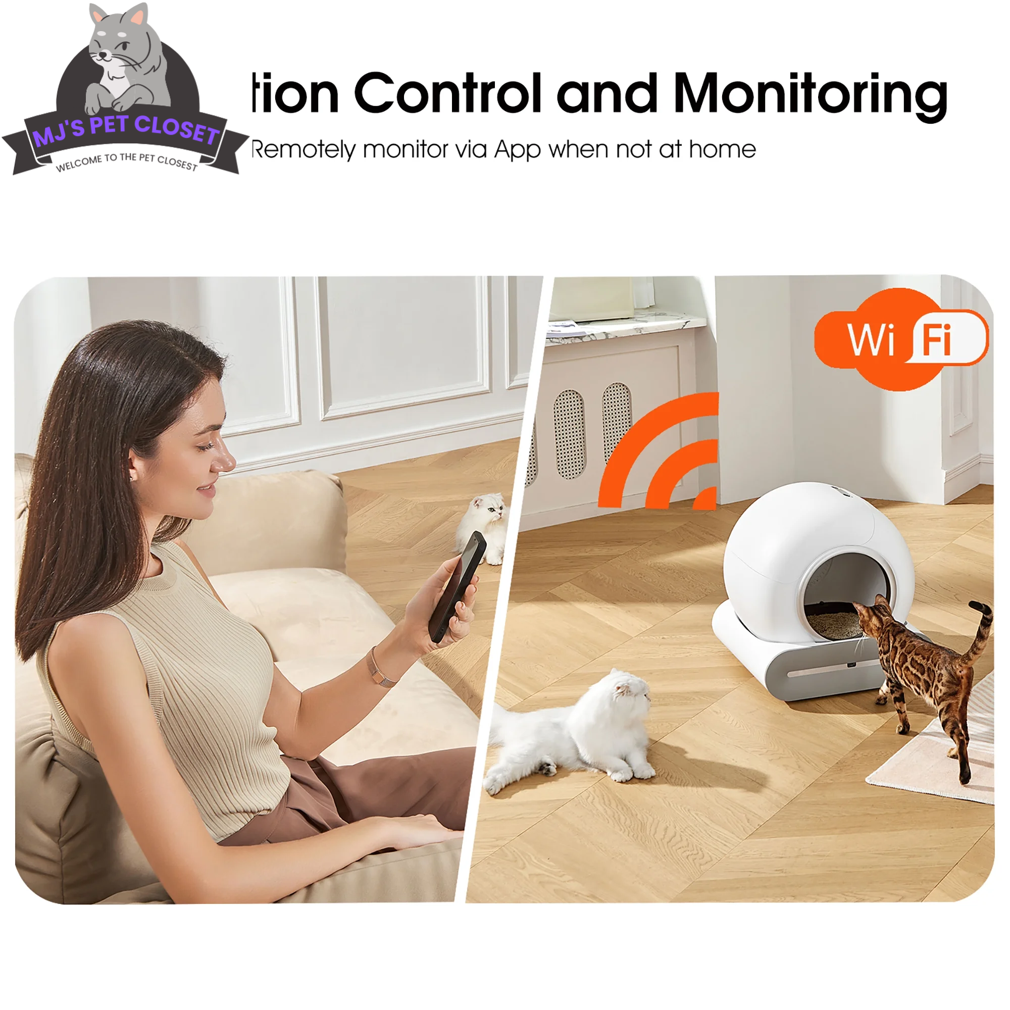 Say goodbye to messy litter! 🐾✨ Meet the Smart Self-Cleaning Litter Box with App Control and Safety Features! Perfect for busy cat parents! 😻📱 - BIG FRENCHIES