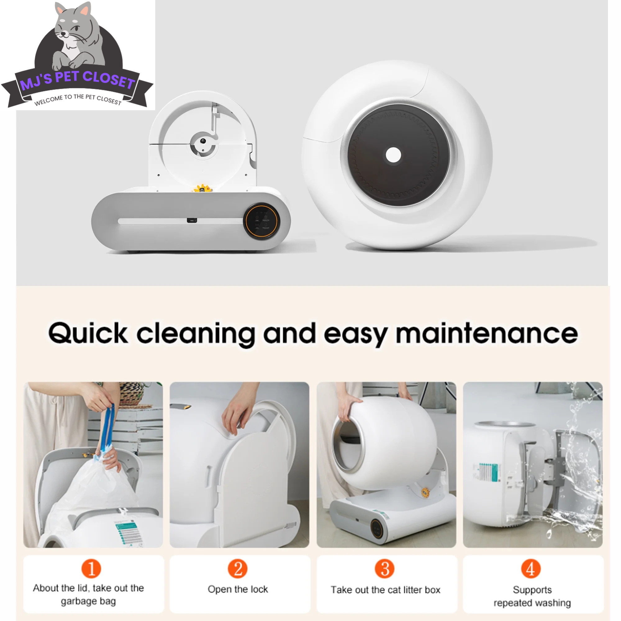 Say goodbye to messy litter! 🐾✨ Meet the Smart Self-Cleaning Litter Box with App Control and Safety Features! Perfect for busy cat parents! 😻📱 - BIG FRENCHIES