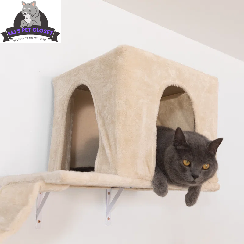 Elevate Your Cat's Playtime with the Darkiel 7-Piece Wall-Mounted Climbing Tower - BIG FRENCHIES