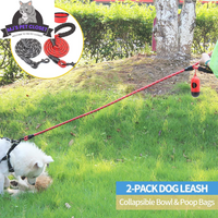 Upgrade your walks with our 2-Pack 5/6 FT Dog Leashes! 🐾✨ Featuring comfy padded handles and reflective threads for safety, perfect for all dog sizes! 🐶❤️ - BIG FRENCHIES