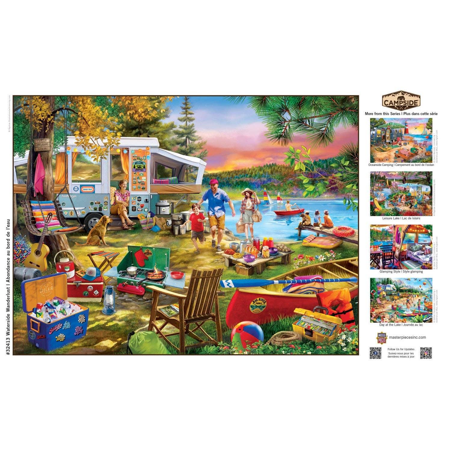 Waterslide Wanderlust Campside 300 Piece EZ Grip Puzzle by Masterpieces - BIG FRENCHIES