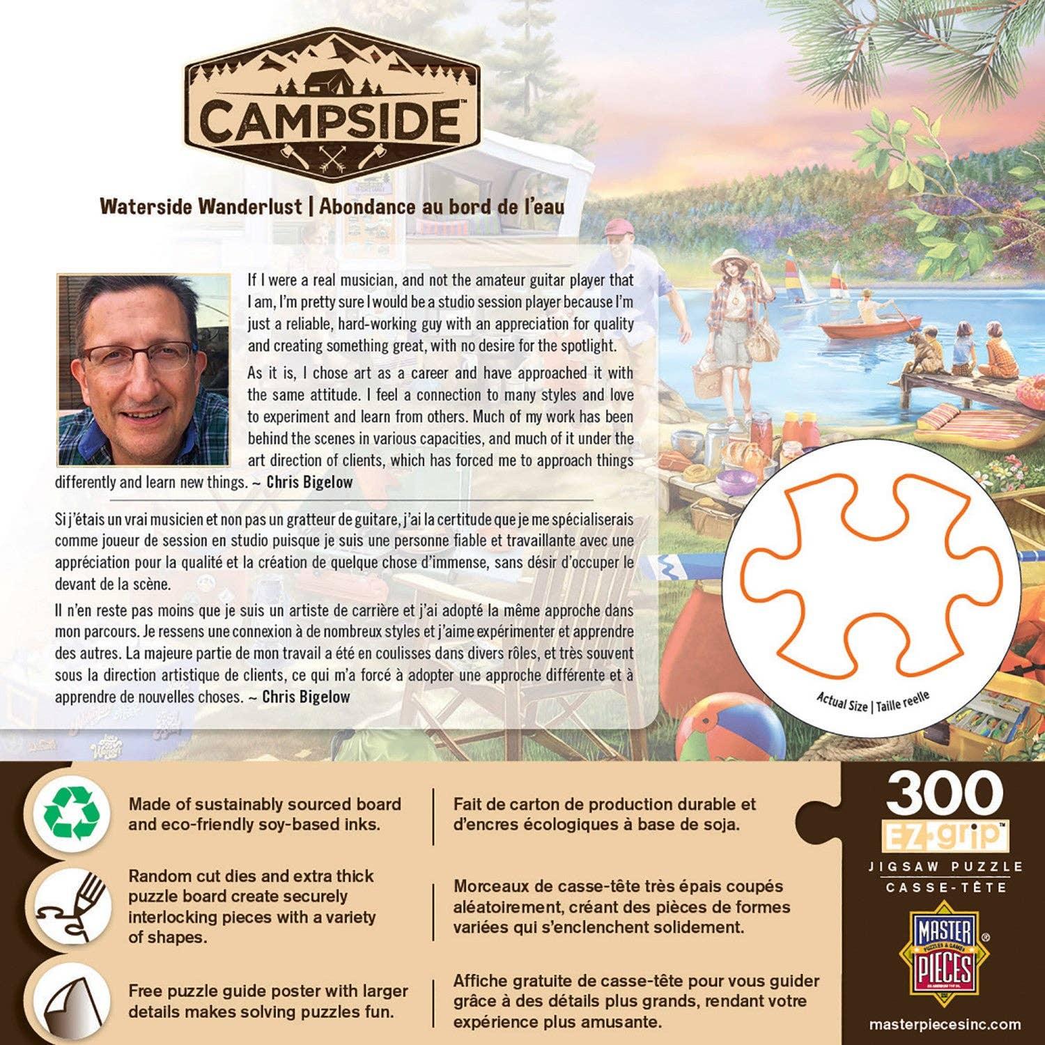 Waterslide Wanderlust Campside 300 Piece EZ Grip Puzzle by Masterpieces - BIG FRENCHIES
