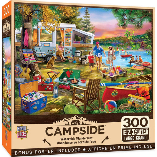 Waterslide Wanderlust Campside 300 Piece EZ Grip Puzzle by Masterpieces - BIG FRENCHIES