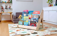 Curved Wooden Bookshelf in Multiple Sizes – Elegant Wave Design - BIG FRENCHIES