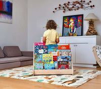 Curved Wooden Bookshelf in Multiple Sizes – Elegant Wave Design - BIG FRENCHIES