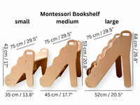Curved Wooden Bookshelf in Multiple Sizes – Elegant Wave Design - BIG FRENCHIES