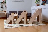 Curved Wooden Bookshelf in Multiple Sizes – Elegant Wave Design - BIG FRENCHIES