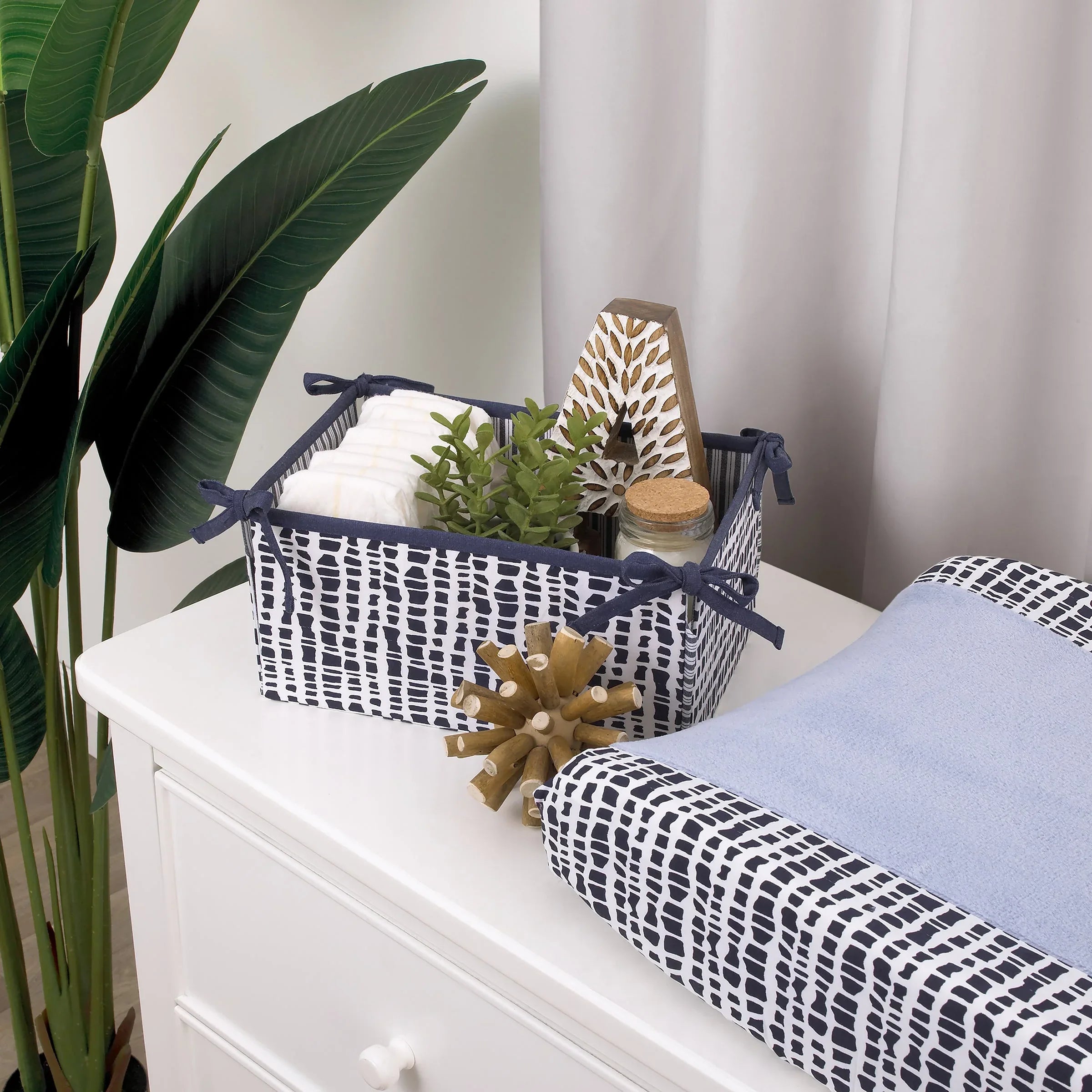 Seas The Day Navy and Blue Super Soft Changing Pad Cover - BIG FRENCHIES