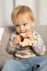 The Little Bamber - Pink - Natural Rubber & Baltic Amber Teething Toy