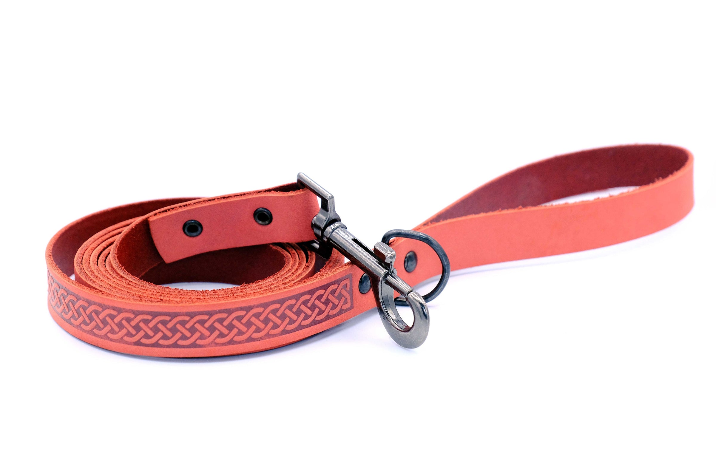 Celtic Sport Leather Collar and Leash Set - BIG FRENCHIES