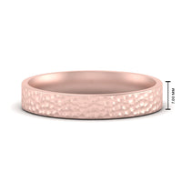 Hammered Wedding Band Comfort Fit 5 mm