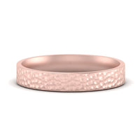 Hammered Wedding Band Comfort Fit 5 mm