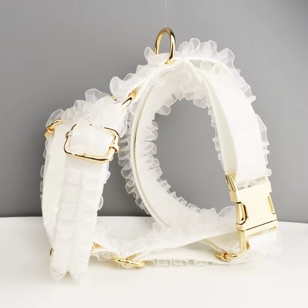 Personalized Wedding White Lace Classic Set