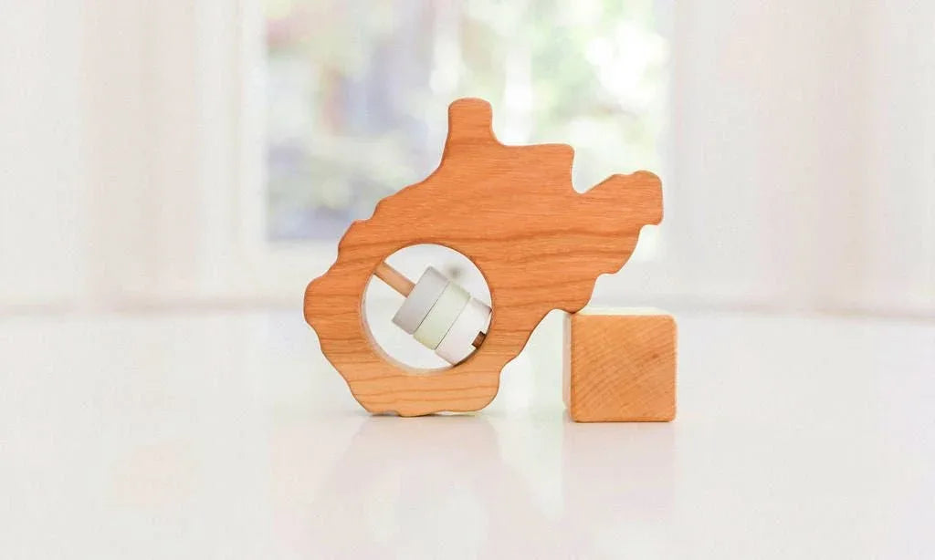 West Virginia State Wooden Baby Rattle™ - BIG FRENCHIES